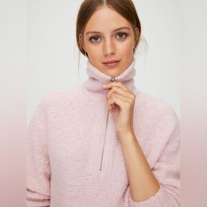 Wilfred Soft Pink Turtleneck Sweater